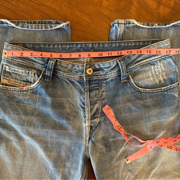 Diesel Vintage Jeans Bootcut Distressed Y2K 33 x 31 Button Fly 2000s Denim Mens - Picture 8 of 16